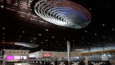A picture of the newly inaugurated Terminal-3 of Chaudhry Charan Singh Amausi Airport in Lucknow, Uttar Pradesh. (Deepak Gupta/Hindustan Times)