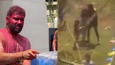 Mumbai Indians players celebrated the festival of Holi. Mumbai Indians players celebrated the festival of Holi.