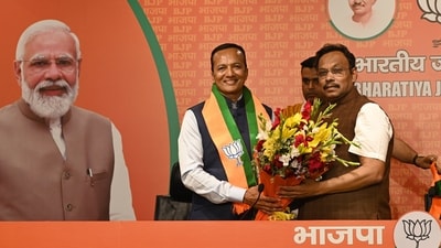 Naveen Jindal joined BJP in the presence of party leader Vinod Tawde at BJP HQ in New Delhi (Photo by Arvind Yadav/ Hindustan Times) Naveen Jindal joined BJP in the presence of party leader Vinod Tawde at BJP HQ in New Delhi (Photo by Arvind Yadav/ Hindustan Times)