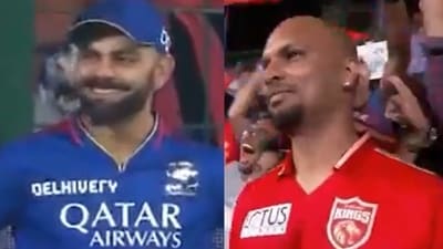 Virat Kohli reacts to Shikhar Dhawan's doppelganger. Virat Kohli reacts to Shikhar Dhawan's doppelganger.