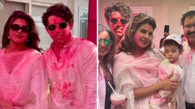 Priyanka Chopra with Nick Jonas and daughter Malti in the new pictures.