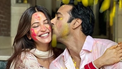This was the first Holi for Pulkit Samrat and Kriti Kharbanda as a married couple. The duo shared a joint post on Instagram on Holi, where Pulkit was seen giving a kiss on Kriti's cheek.&nbsp; 