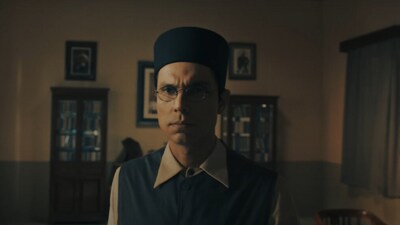 Randeep Hooda in a still from Swatantra Veer Savarkar. Randeep Hooda in a still from Swatantra Veer Savarkar.