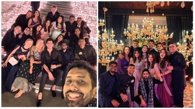 Taapsee Pannu's sister Shagun Pannu with actor Pavail Gulati pose with guests, seemingly at the wedding festivities in Udaipur. Taapsee Pannu's sister Shagun Pannu with actor Pavail Gulati pose with guests, seemingly at the wedding festivities in Udaipur.