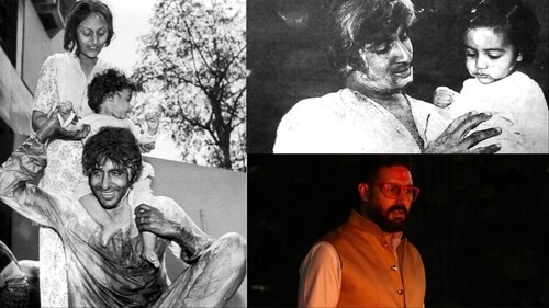 Amitabh Bachchan shared old and new pictures as he celebrated Holi.