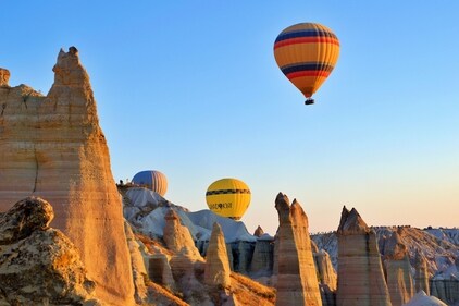 A hot-air balloon ride over Cappadocia is the best way to view the city (Unsplash)