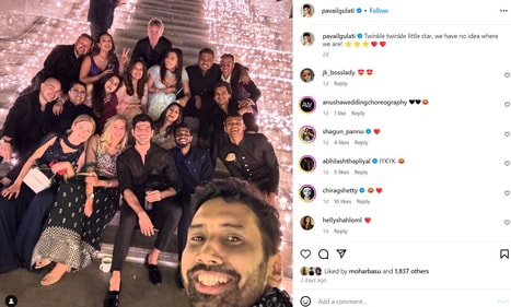 Pavail Gulati shared a photo from a recent wedding on March 23. Pavail Gulati shared a photo from a recent wedding on March 23.