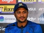Bangladesh's Shakib Al Hasan in a press conference