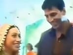 Sridevi gets mehendi in the clip, while Karisma is seen talking to Akshay Kumar. Sridevi gets mehendi in the clip, while Karisma is seen talking to Akshay Kumar.