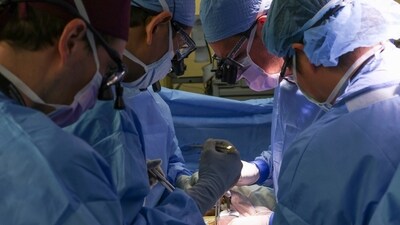 Surgeons perform the world���s first genetically modified pig kidney transplant into a living human at Massachusetts General Hospital, Saturday, March 16, 2024, in Boston, Mass.(Massachusetts General Hospital via AP/PTI)(AP03_21_2024_000288B) (AP)