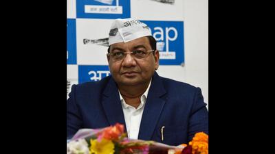 Aam Aadmi Party’s (AAP) state president Sushil Gupta (HT File)