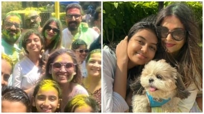 Aishwarya Rai and Abhishek Bachchan celebrated Holi 2024 with daughter Aaradhya Bachchan. Aishwarya Rai and Abhishek Bachchan celebrated Holi 2024 with daughter Aaradhya Bachchan.
