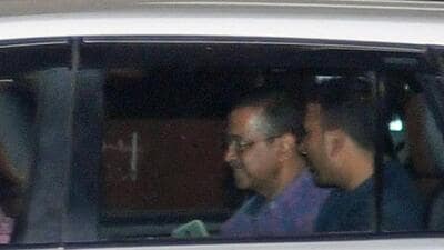 Delhi chief minister Arvind Kejriwal leaves Rouse Avenue Court after appearing for questioning in New Delhi on Friday. The court has sent him to ED custody till March 28. (ANI Photo/Rahul Singh) (ANI) Delhi chief minister Arvind Kejriwal leaves Rouse Avenue Court after appearing for questioning in New Delhi on Friday. The court has sent him to ED custody till March 28. (ANI Photo/Rahul Singh) (ANI)