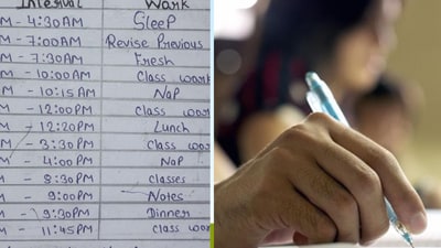 The IIT-JEE aspirant's friend shared his daily routine on X. (X/@rcx86) The IIT-JEE aspirant's friend shared his daily routine on X. (X/@rcx86)