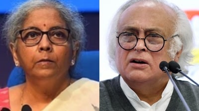 Finance minister Nirmala Sitharaman and Congress general secretary Jairam Ramesh. Finance minister Nirmala Sitharaman and Congress general secretary Jairam Ramesh.