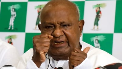 Former prime minister and JD(S) supremo HD Deve Gowda. (PTI) Former prime minister and JD(S) supremo HD Deve Gowda. (PTI)