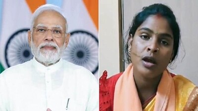 Prime Minister Narendra Modi made a telephonic call to Sandeshkhali resident Rekha Patra on Tuesday. (ANI) Prime Minister Narendra Modi made a telephonic call to Sandeshkhali resident Rekha Patra on Tuesday. (ANI)