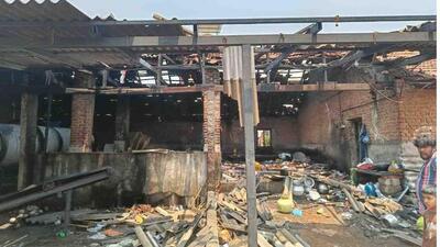 The incident took place while the firecrackers were being shifted to another place. (HT Photo) The incident took place while the firecrackers were being shifted to another place. (HT Photo)