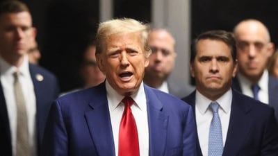 Former US President Donald Trump faces a deadline to post a bond covering a $454 million civil judgment against him in a New York state case. (AFP) Former US President Donald Trump faces a deadline to post a bond covering a $454 million civil judgment against him in a New York state case. (AFP)