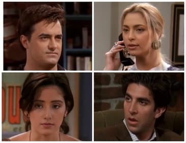 Clockwise: Aamir Khan as Chandler Bing (Matthew Perry), Juhi Chawla as Phoebe Buffay (Lisa Kudrow), Akshay Kumar as Ross Geller (David Schwimmer) and Manisha Koirala as Monica Geller (Courteney Cox). Clockwise: Aamir Khan as Chandler Bing (Matthew Perry), Juhi Chawla as Phoebe Buffay (Lisa Kudrow), Akshay Kumar as Ross Geller (David Schwimmer) and Manisha Koirala as Monica Geller (Courteney Cox).