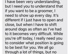 The image shows a part of a text message an employee received from her boss after taking time off for her father's death. The image shows a part of a text message an employee received from her boss after taking time off for her father's death.