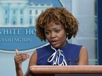 White House press secretary Karine Jean-Pierre speaks during a press briefing at the White House. (AP) White House press secretary Karine Jean-Pierre speaks during a press briefing at the White House. (AP)