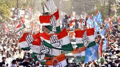 Congress flags waves at rallies (File) Congress flags waves at rallies (File)