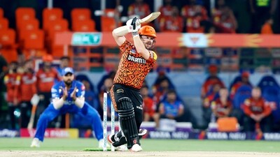 Sunrisers Hyderabad Travis Head plays a shot during the match against Mumbai Indians in the Indian Premier League (IPL) 2024 (IPL-X) Sunrisers Hyderabad Travis Head plays a shot during the match against Mumbai Indians in the Indian Premier League (IPL) 2024 (IPL-X)