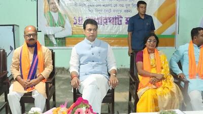 Bharatiya Janata Party ( BJP) candidate and former chief minister Biplab Kumar Deb filed nomination papers from the Tripura West Lok Sabha seat on Wednesday (Twitter/@BjpBiplab) Bharatiya Janata Party ( BJP) candidate and former chief minister Biplab Kumar Deb filed nomination papers from the Tripura West Lok Sabha seat on Wednesday (Twitter/@BjpBiplab)