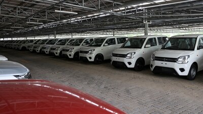 Maruti Suzuki India: Cars are seen parked under solar panels at the manufacturing plant of Maruti Suzuki in Manesar, Haryana. (Reuters)