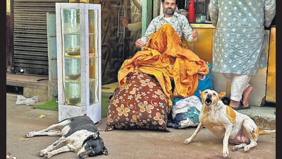 Inam Khan outside a dry cleaning establishment on Sir Syed Road in Old Delhi. (HT photo) Inam Khan outside a dry cleaning establishment on Sir Syed Road in Old Delhi. (HT photo)