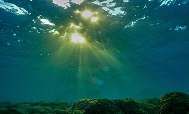 This underwater photograph shows light penetrating the water surface in the Mediterranean Sea off the coast of Batroun city (AFP FILE) This underwater photograph shows light penetrating the water surface in the Mediterranean Sea off the coast of Batroun city (AFP FILE)
