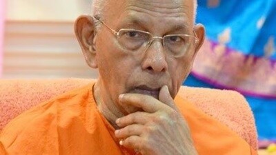 Swami Smaranand became the 16th president of the Order in 2017. (HT FILE)
