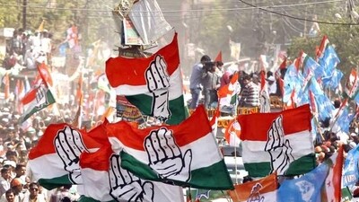 The Congress party's flag is seen in this picture. (HT File) The Congress party's flag is seen in this picture. (HT File)
