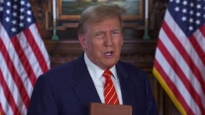 Ex-US President Donald Trump urged his supporters to buy the latest edition of the Bible published by Grammy-winning country singer-songwriter Lee Greenwood. (X) Ex-US President Donald Trump urged his supporters to buy the latest edition of the Bible published by Grammy-winning country singer-songwriter Lee Greenwood. (X)