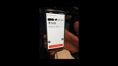 The image shows a screenshot a man shared on Reddit claiming that an Uber driver in Delhi scammed him. (Screengrab (Reddit)) The image shows a screenshot a man shared on Reddit claiming that an Uber driver in Delhi scammed him. (Screengrab (Reddit))