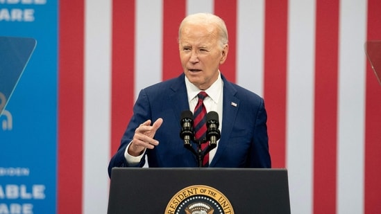Baltimore bridge collapse: Joe Biden has lauded the quick action by Indian crew members (Photo by Eros Hoagland / GETTY IMAGES NORTH AMERICA / Getty Images via AFP) (Getty Images via AFP)
