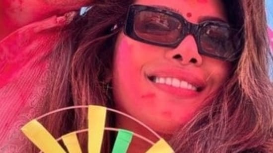 Priyanka Chopra, who is currently in India with her husband Nick Jonas and daughter Malti Marie, celebrated her Holi with family and friends.(Instagram)