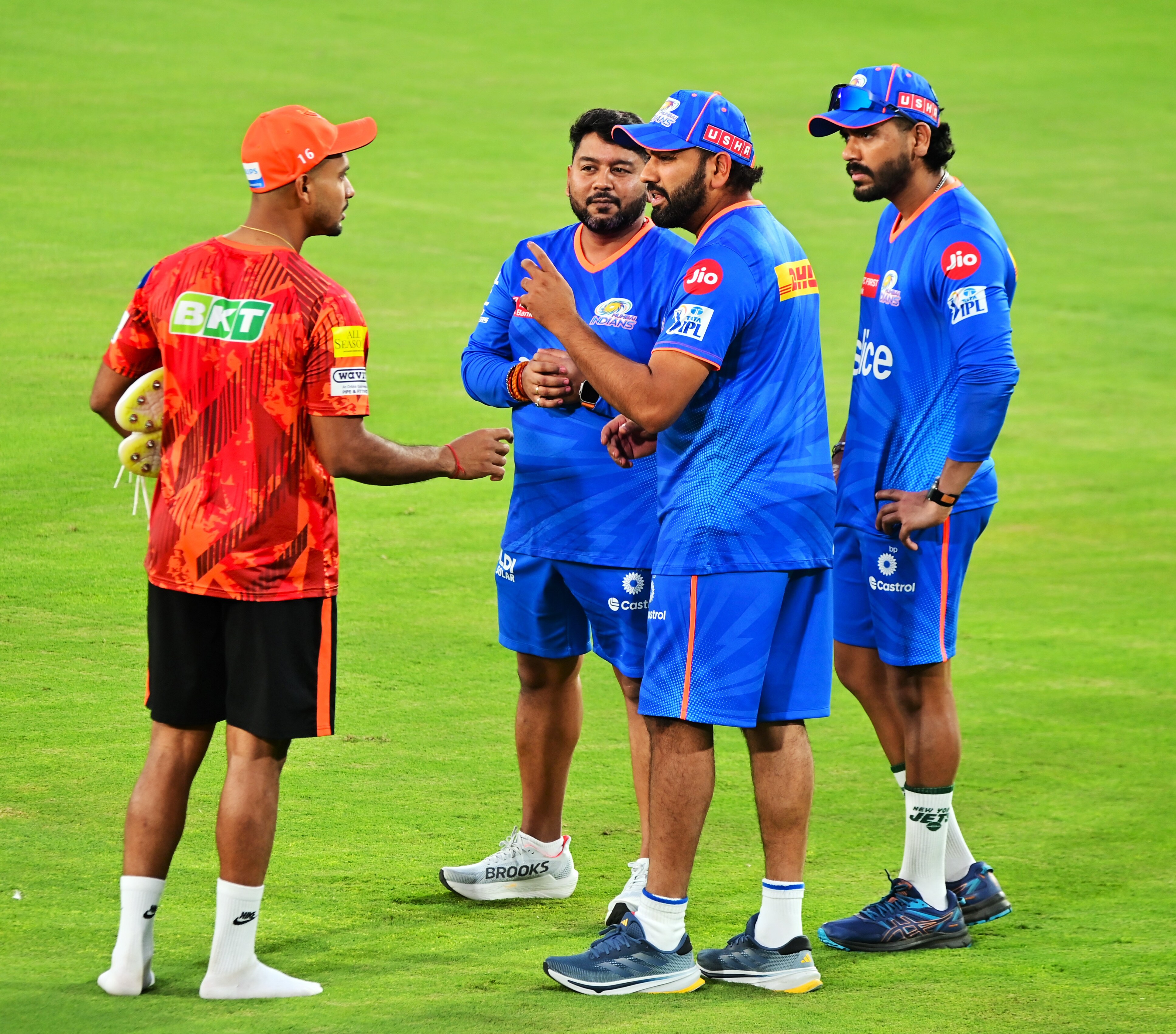 Mumbai Indians' Rohit Sharma during a practice session (ANI) Mumbai Indians' Rohit Sharma during a practice session (ANI)