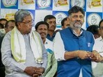 Karnataka Chief Minister Siddaramaiah with his deputy DK Shivakumar. (ANI) Karnataka Chief Minister Siddaramaiah with his deputy DK Shivakumar. (ANI)