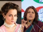 Actor Kangana Ranaut and Congress leader Supriya Shrinate Actor Kangana Ranaut and Congress leader Supriya Shrinate