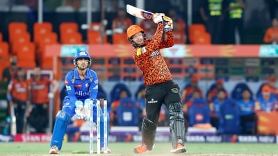 Sunrisers Hyderabad's Heinrich Klaasen plays a shot during the match against Mumbai Indians in IPL 2024 (IPL-X) Sunrisers Hyderabad's Heinrich Klaasen plays a shot during the match against Mumbai Indians in IPL 2024 (IPL-X)