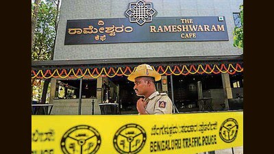 At least nine people were injured after a low-intensity improvised explosive device (IED) exploded at the popular eatery at ITPL Road in Brookefield on March 1 (PTI)
