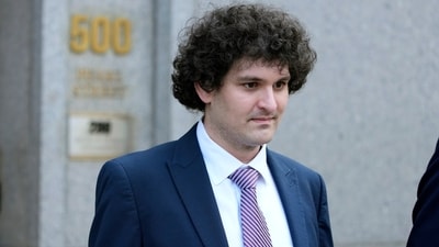 FILE - FTX founder Sam Bankman-Fried leaves Federal court on July 26, 2023, in New York. The former crypto mogul faces the potential of decades in prison when he is sentenced Thursday, March 28, 2024, for his role in the 2022 collapse of FTX, once one of the world's most popular platforms for trading digital currency. (AP Photo/Mary Altaffer, File) (AP)