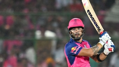 Rajasthan Royals' Riyan Parag plays a shot during the Indian Premier League (IPL) Twenty20 cricket match against Delhi Capitals (AFP) Rajasthan Royals' Riyan Parag plays a shot during the Indian Premier League (IPL) Twenty20 cricket match against Delhi Capitals (AFP)