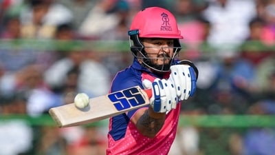 Rajasthan Royals' Riyan Parag plays a shot. (AFP) Rajasthan Royals' Riyan Parag plays a shot. (AFP)