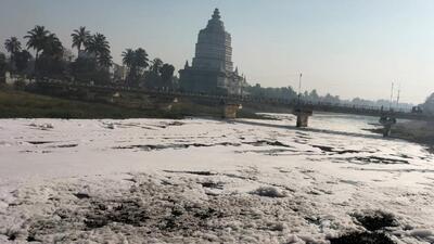For the last few months, the pollution in the Indrayani river has become a serious point of concern in the Pune district. For several days, residents have seen a thick layer of white foam forming over the river. (HT FILE) For the last few months, the pollution in the Indrayani river has become a serious point of concern in the Pune district. For several days, residents have seen a thick layer of white foam forming over the river. (HT FILE)
