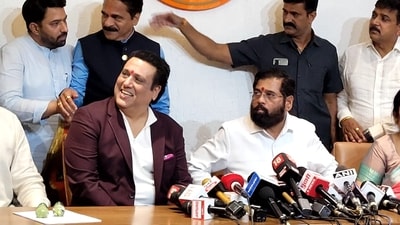 Bollywood actor Govinda joined Eknath Shinde's Shiv Sena on Thursday. Bollywood actor Govinda joined Eknath Shinde's Shiv Sena on Thursday.