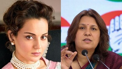 Actor Kangana Ranaut and Congress leader Supriya Shrinate Actor Kangana Ranaut and Congress leader Supriya Shrinate