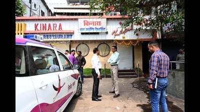 Navi Mumbai, India - March 28, 2024:A Waiter working in Kinara Bar was murdered by 3 unknown assailants outside the bar, on early Thursday morning at Vashi in Navi Mumbai, India, on Thursday, March 28, 2024. (Photo by Bachchan Kumar/ HT PHOTO) (HT PHOTO)